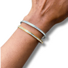 Justine I Bracelet jonc en acier inoxydable et zircons