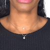 Lila I Collier en acier inoxydable et zircons