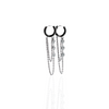 Stella I Boucles d'oreille en acier inoxydable et zircons