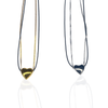 Valentine I Collier en acier inoxydable et cordon en similicuir