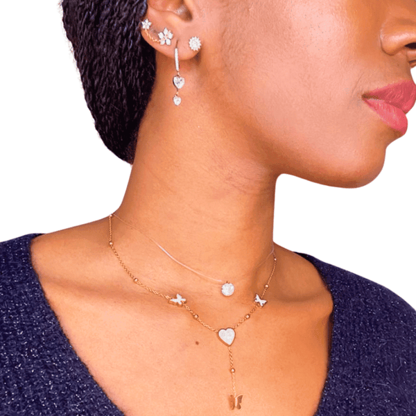 Alice I Mono Boucle en acier inoxydable et zircons