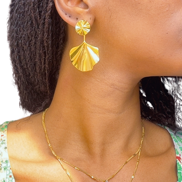 Alma I Boucles d'oreille en acier inoxydable