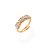 Alba I Bague en acier inoxydable et zircons