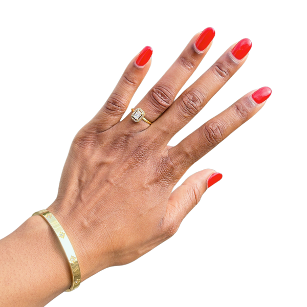 Lina I Bague d'oreille en acier inoxydable et zircons