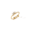 Rosa I Bague en acier inoxydable et zircons