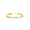 Amandine I Bracelet jonc en acier inoxydable et zircons