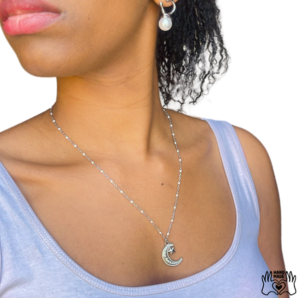 Lune I Collier en acier inoxydable