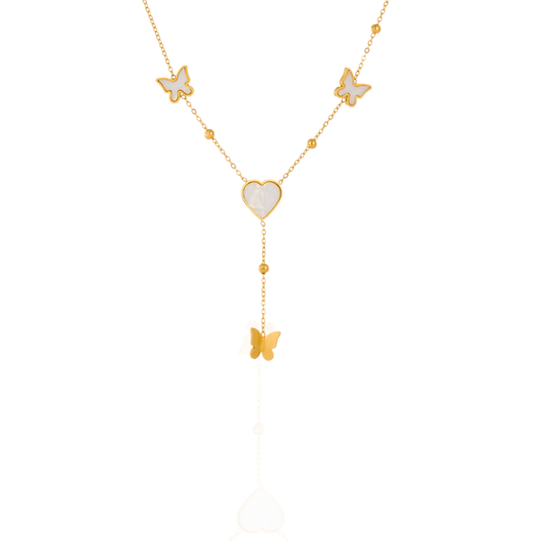 Grace I Collier en acier inoxydable et nacre