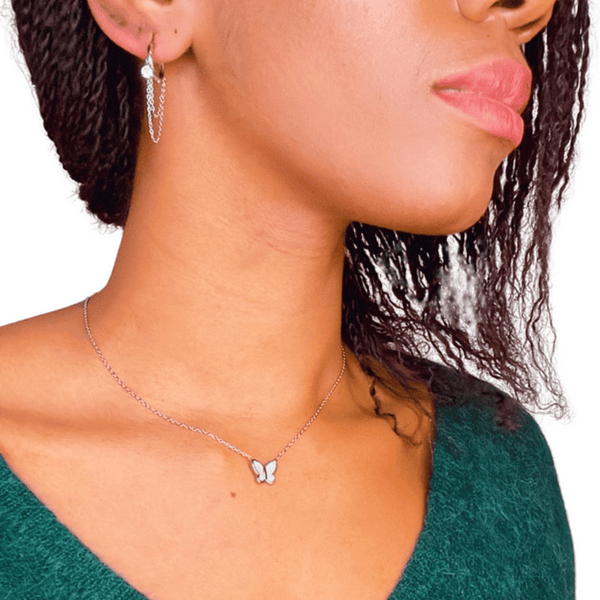Maria I Collier en acier inoxydable et nacre