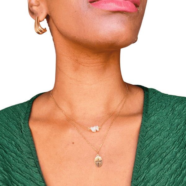 Jolissa I Collier en acier inoxydable et perles d’eau douce