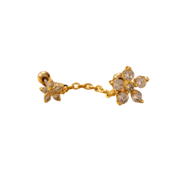 Alesia I Mono Boucle en acier inoxydable et zircons