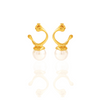 Naomi I Boucles d'oreille en acier inoxydable et imitation de perles d’eau douce