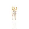 Stella I Boucles d'oreille en acier inoxydable et zircons