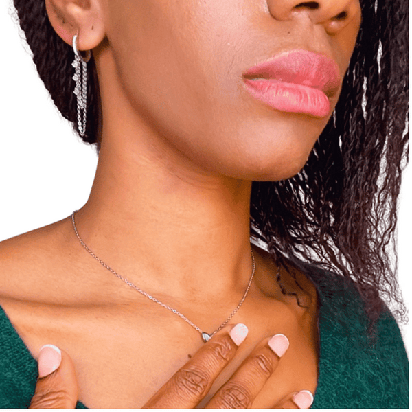 Stella I Boucles d'oreille en acier inoxydable et zircons
