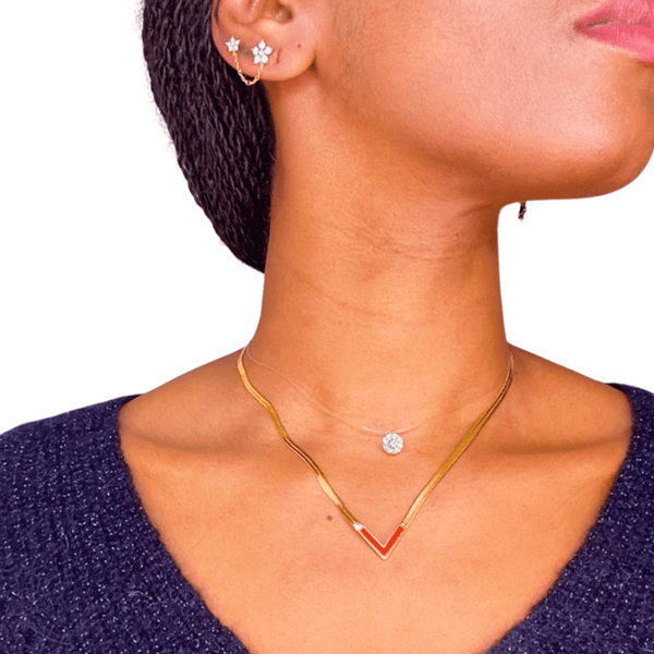 Velda I collier en acier inoxydable et nacre