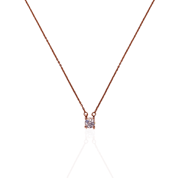 Lili I Collier en acier inoxydable et zircons