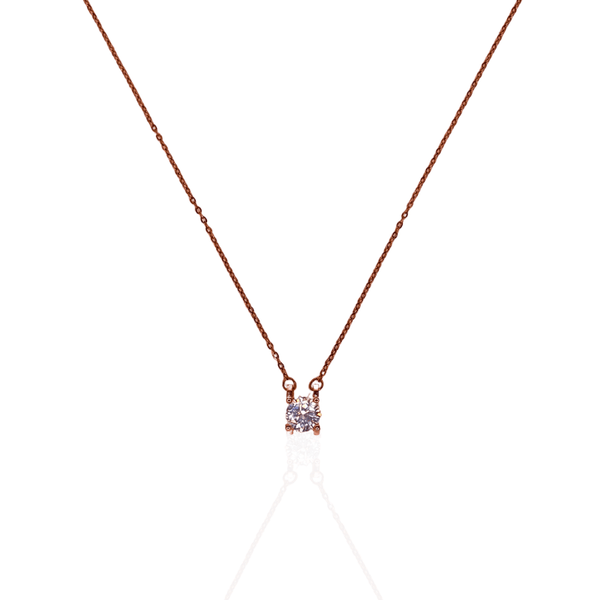 Lili I Collier en acier inoxydable et zircons