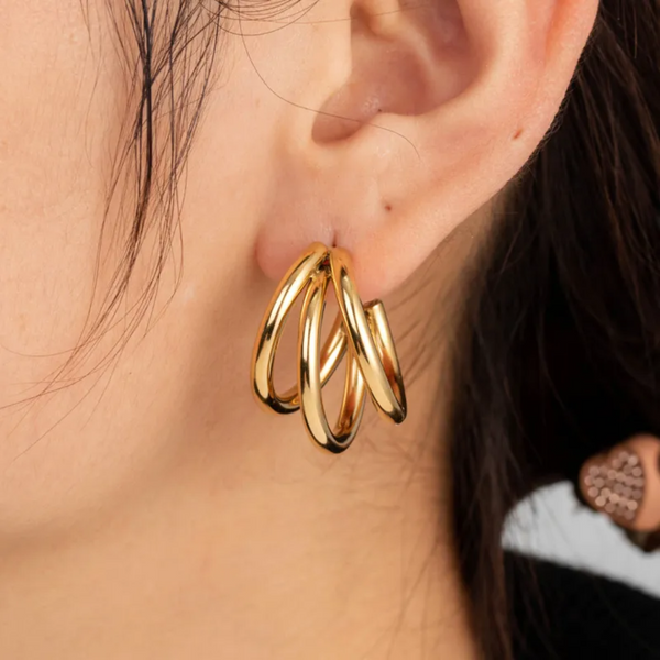 Luna I Boucles d'oreille en acier inoxydable