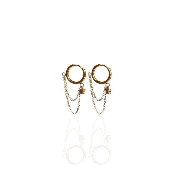 Boucles d'oreille Jade - INOX GLAMBoucles d'oreille Jade